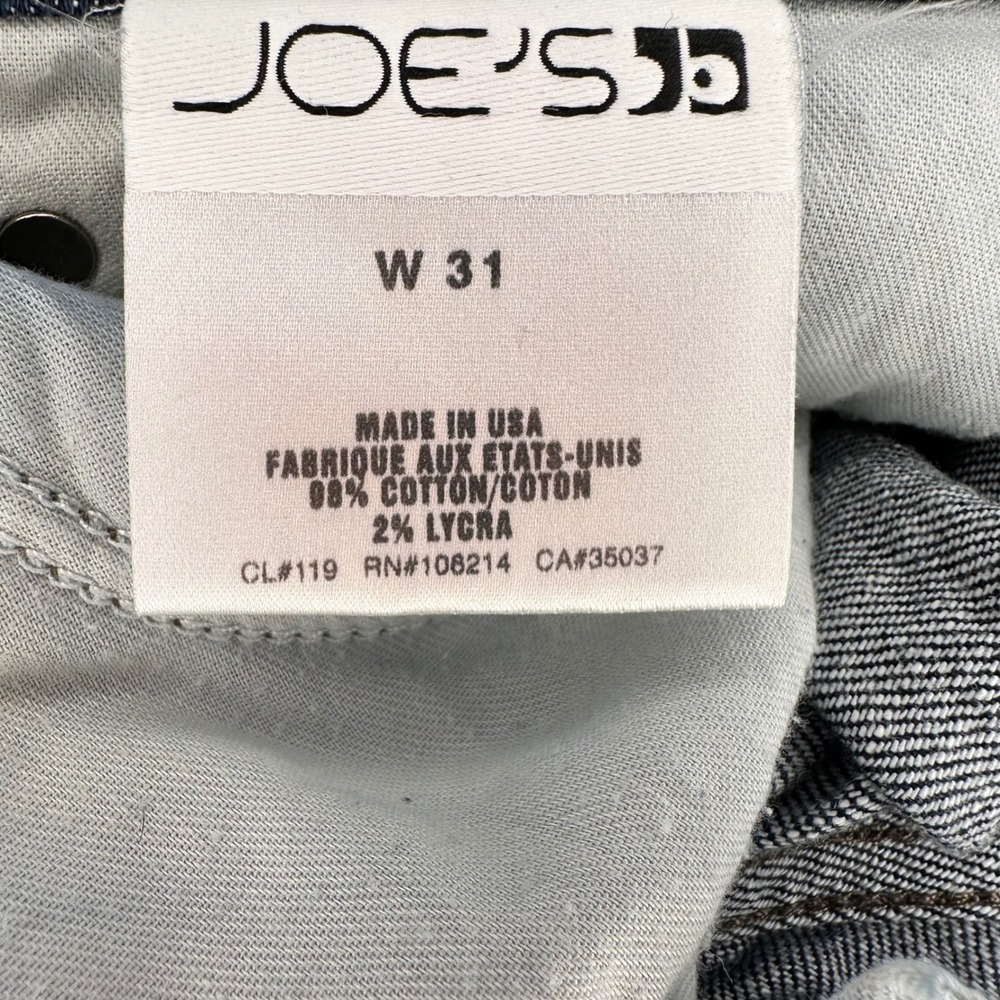 JOE'S Jeans Women's Size 31 Denim Distressed Wash straight Dark Blue - Picture 9 of 10